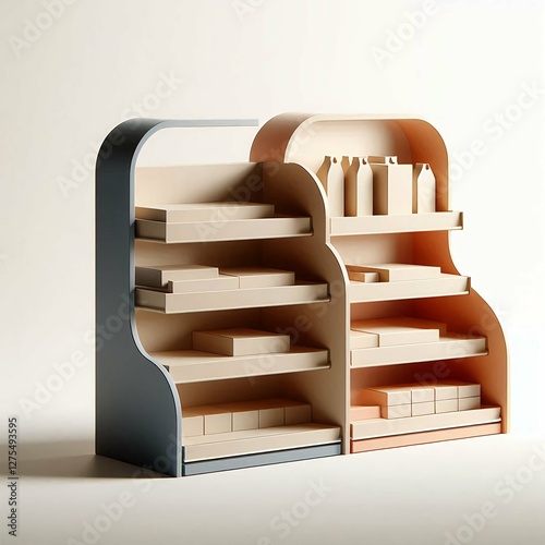 3D PDV wobbler for points of sale and promotion on shelves. Ideal for catalogs, informational and advertising material and media.3d illustration.