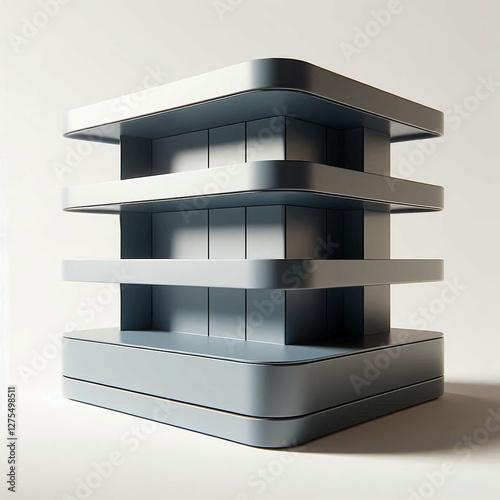 3D PDV wobbler for points of sale and promotion on shelves. Ideal for catalogs, informational and advertising material and media.3d illustration.