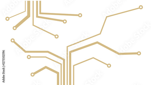 circuit board pattern on  transparent background. 