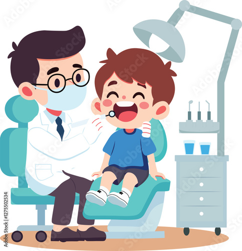 Little Boy Goes to Dentist