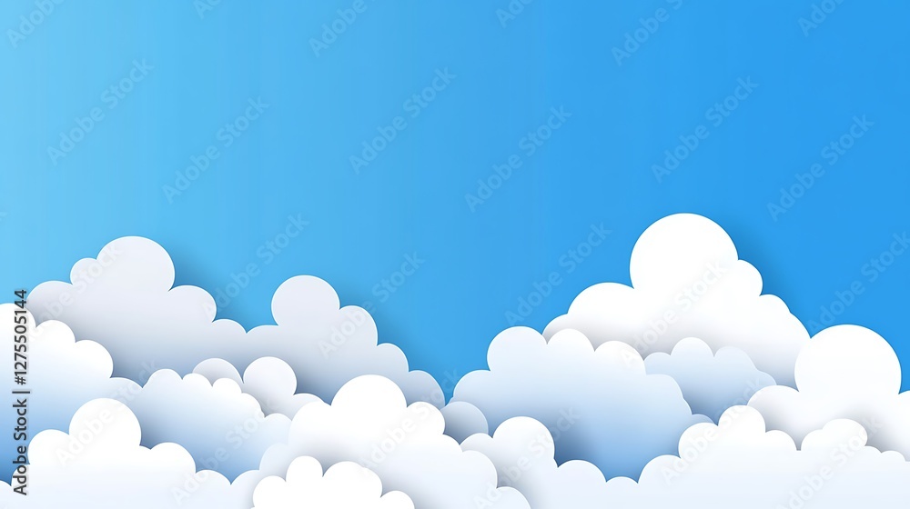 White Fluffy Clouds in a Blue Sky White Fluffy Clouds in a Blue Sky