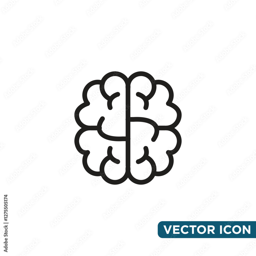 Simple Brain Icon Design Template Simple Brain Icon Design Template