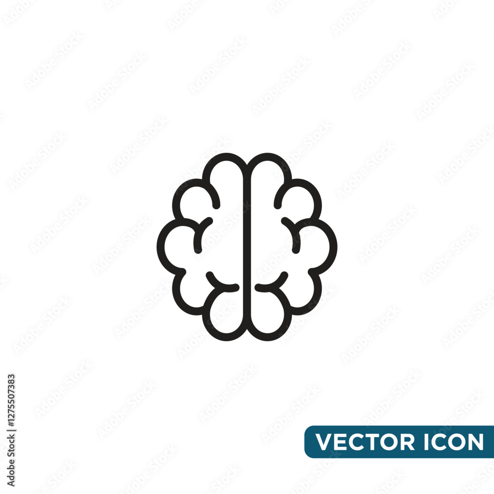Simple Brain Icon Design Template Simple Brain Icon Design Template