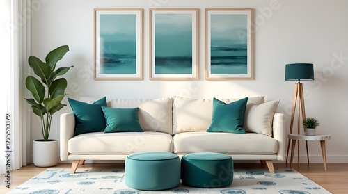 Minimalist 3D Studio Space with Clean Lines, Soft Lighting, and an Open Concept for Creative Showcasing