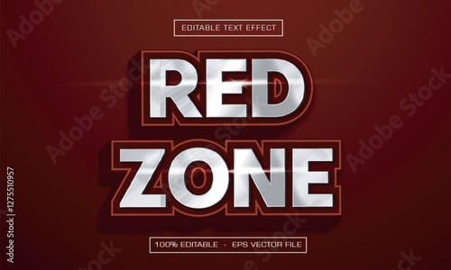 Red Zone Editable Text Effect