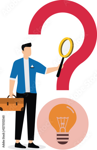 Finding solution to problem concept