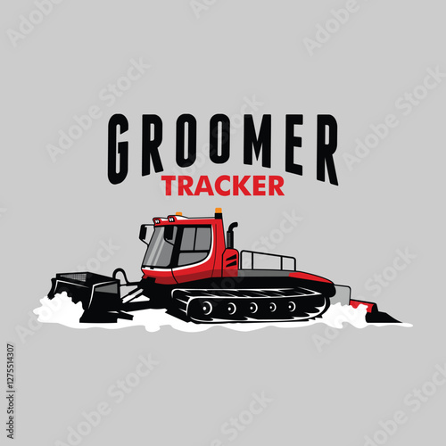 groomer tracker illustration of a groomer tracker snow tracker snow machine
