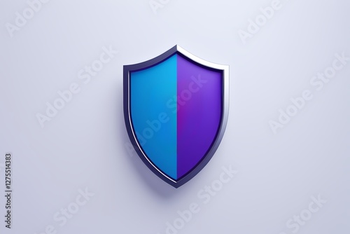 a close up of a blue and purple shield on a white wall Free Download a close up of a blue and purple shield on a white wall - GFXLoad