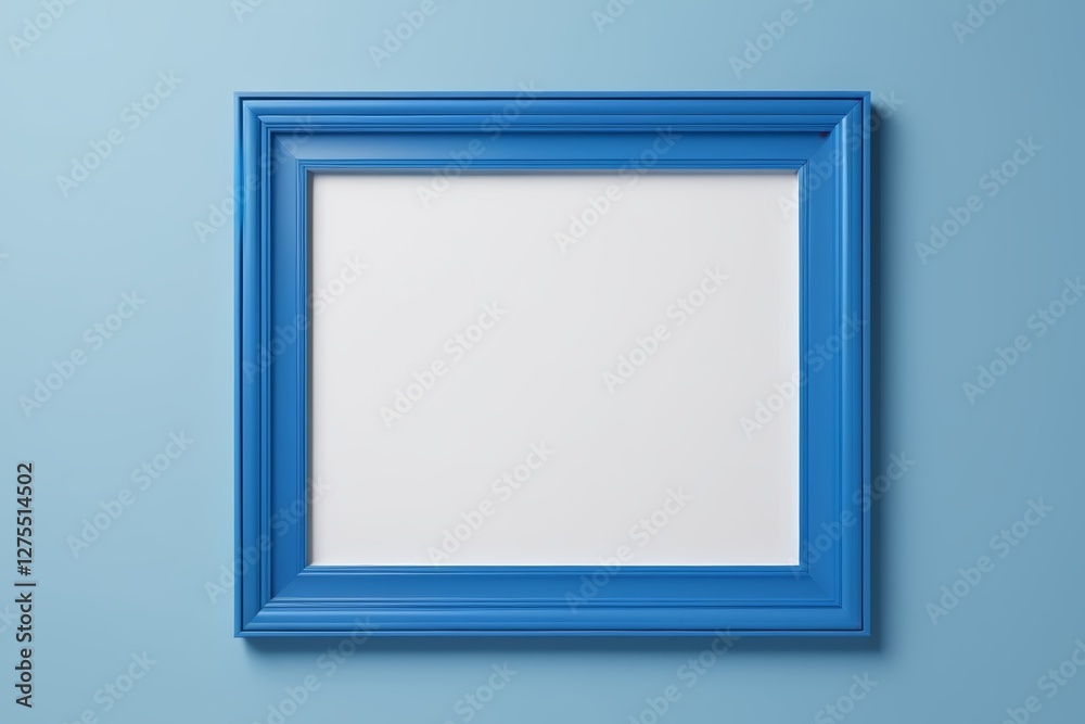 a close up of a blue frame on a blue wall a close up of a blue frame on a blue wall