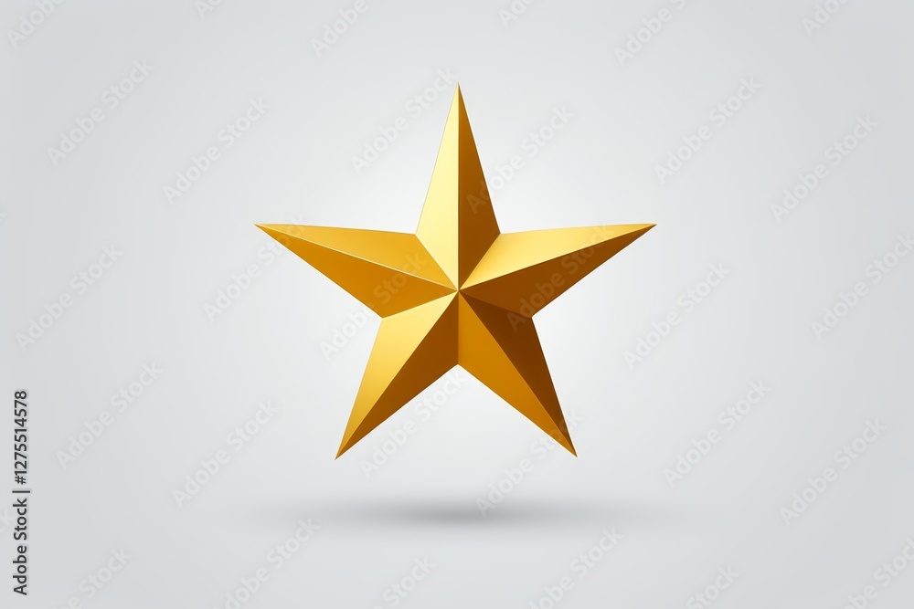 Obraz premium arafed star with a shadow on a white background