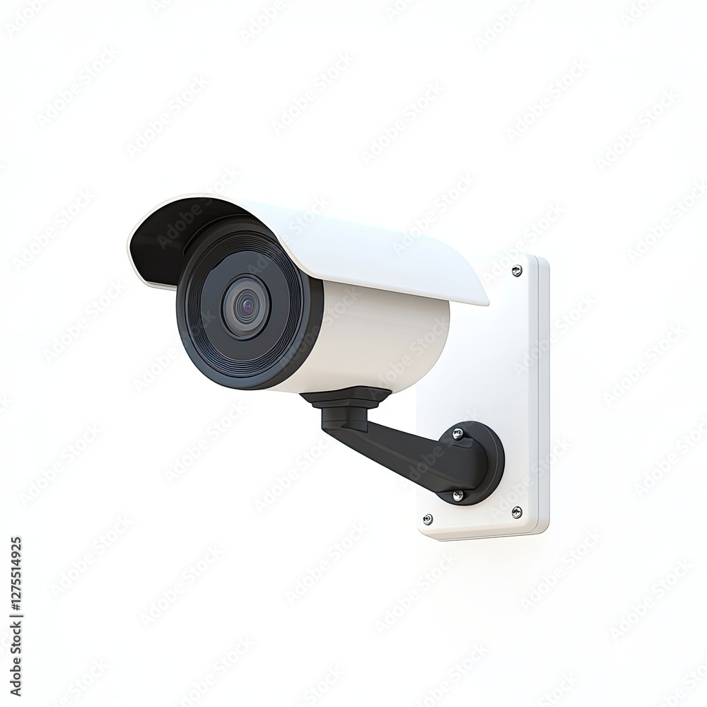 Security camera mounted on a wall Security camera mounted on a wall