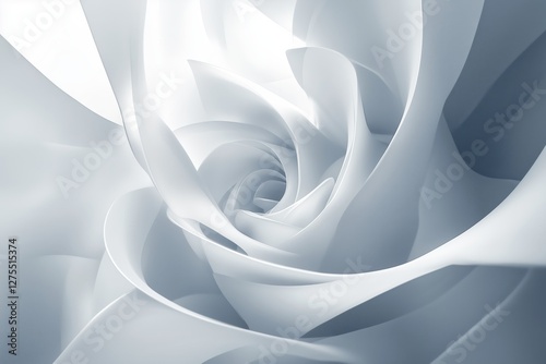 Geometric abstract grey and white background with shining layers