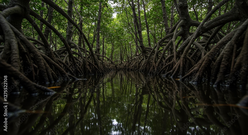 Mangrove Forest Reflection: A Serene Tropical Paradise Mangrove Forest Reflection: A Serene Tropical Paradise