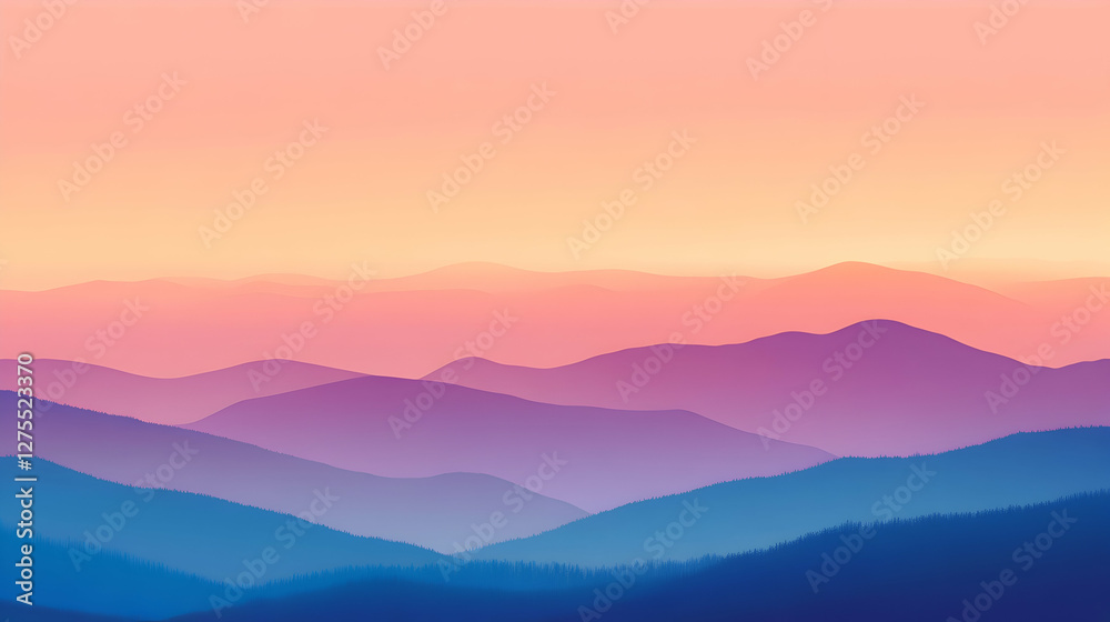 Fototapeta premium view of soft gradients blending seamlessly