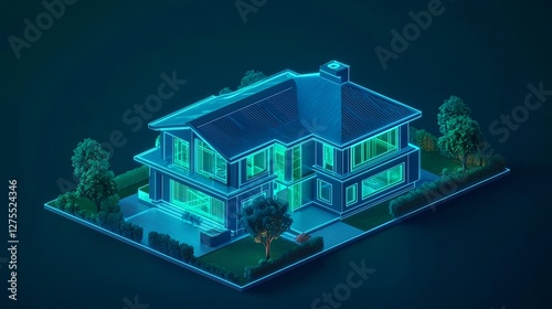 Futuristic House Design: Smart Home Technology and Modern Architecture Blueprint