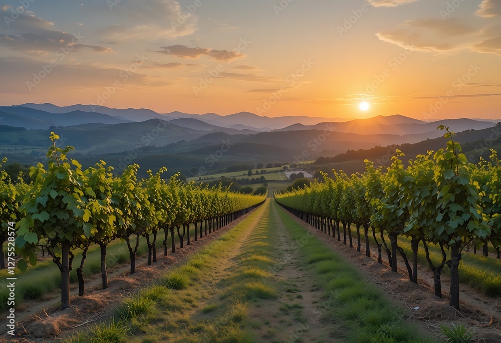 Fototapeta premium vineyard in the morning