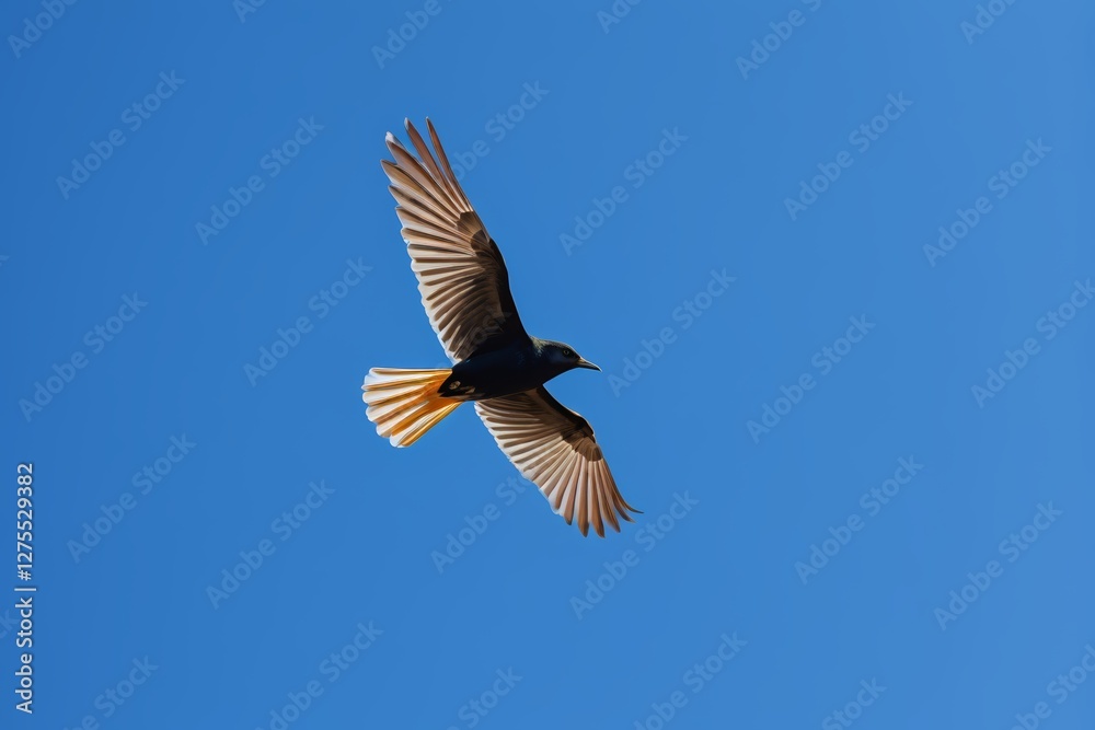 Obraz premium there is a bird that is flying in the sky with its wings spread