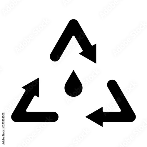Reuse water sign icon