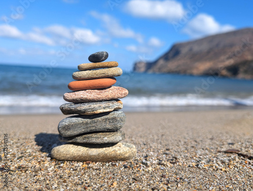 ZEN Entspannung, Meer, Urlaub Steinstapel