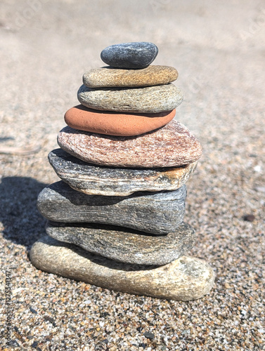 ZEN Entspannung, Meer, Urlaub Steinstapel