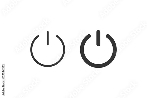 Power button symbol in different styles Vector