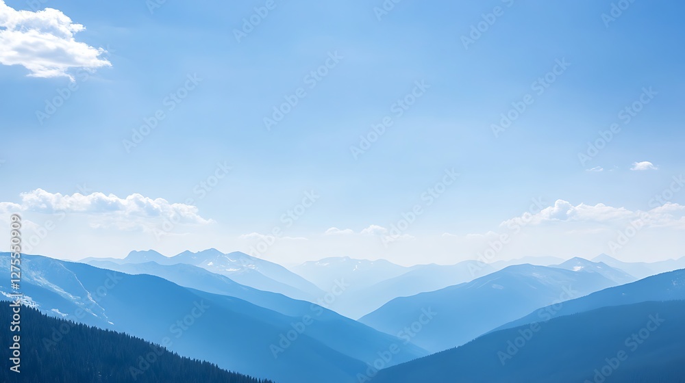 Blue Mountains Under a Clear Sky Blue Mountains Under a Clear Sky