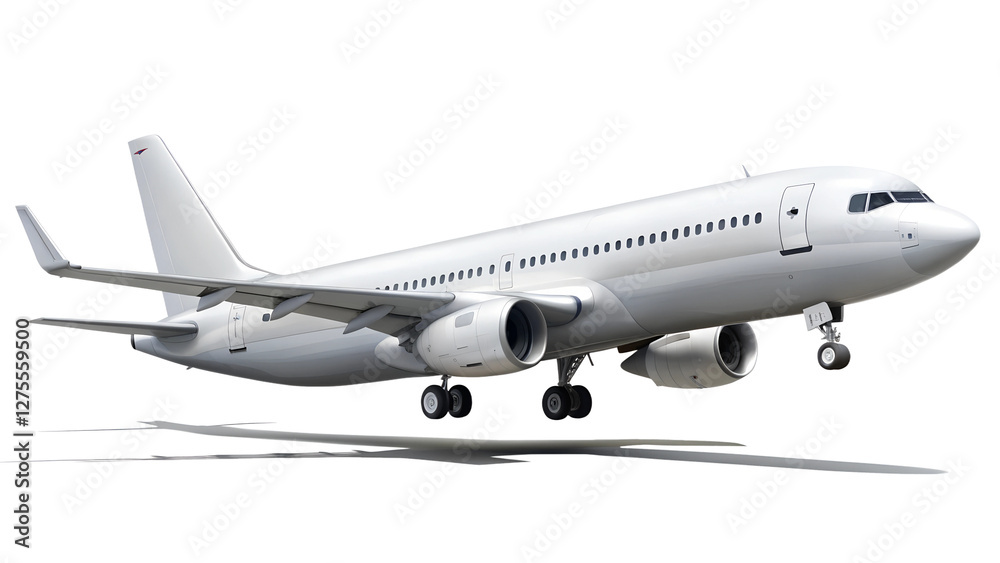 airplane isolated on transparent white background, clipping path airplane isolated on transparent white background, clipping path