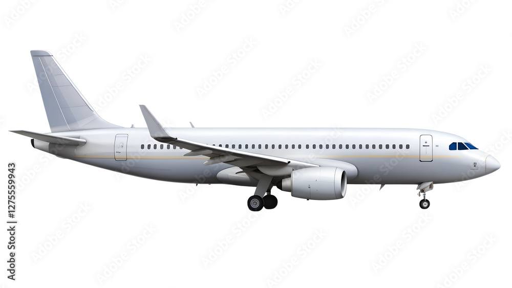 airplane isolated on transparent white background, clipping path airplane isolated on transparent white background, clipping path