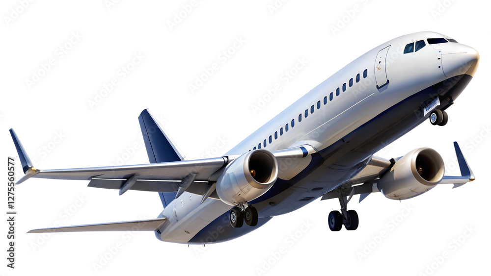 Obraz premium airplane isolated on transparent white background, clipping path