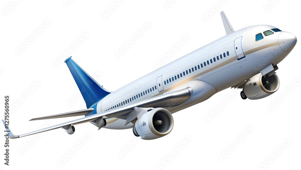 Fototapeta premium airplane isolated on transparent white background, clipping path