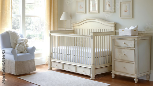 Furniture and Layout Crib: The crib is the focal point of any nursery. Choose a safe, sturdy crib that meets safety standards. 