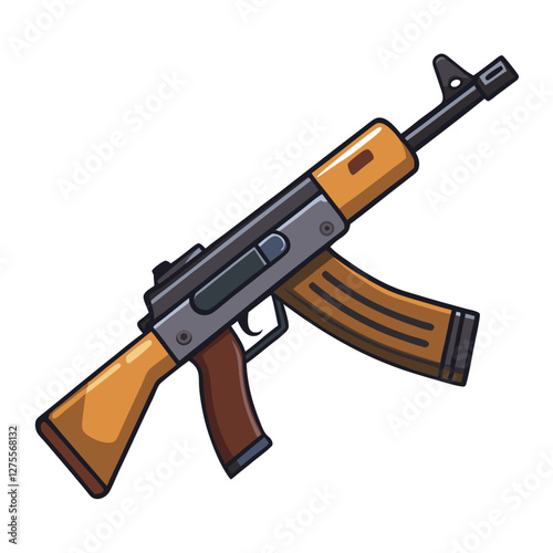 akm 47 vector image 