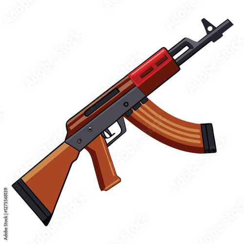 akm 47 vector image 