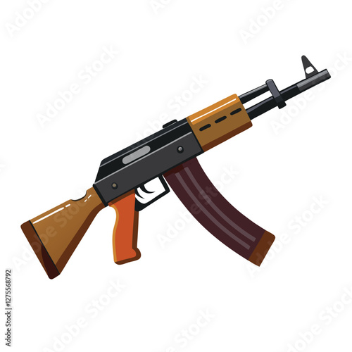 akm 47 vector image 