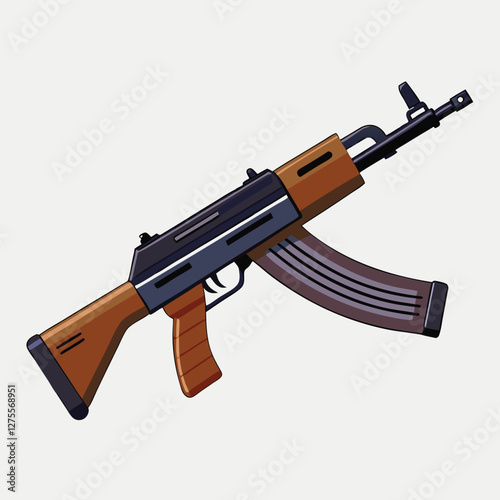 akm 47 vector image 