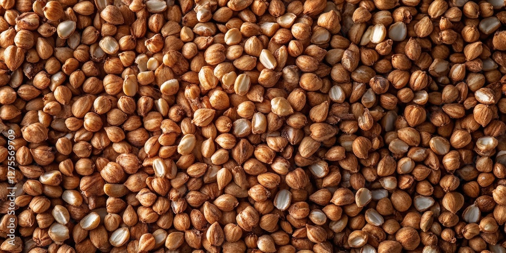 Close-up view of an abundance of brown hazelnuts with varying shades and textures, arranged uniformly across a flat surface. Close-up view of an abundance of brown hazelnuts with varying shades and textures, arranged uniformly across a flat surface.