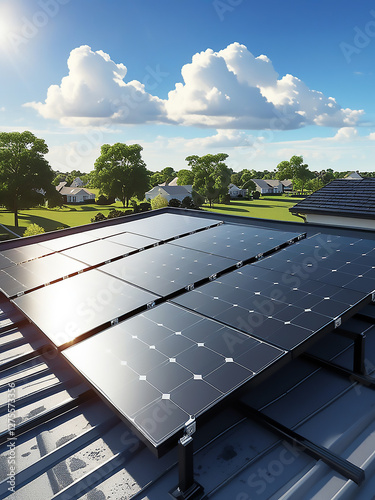solar panels on the roof
