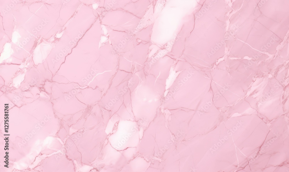 Fototapeta premium Light pink marble surface with white veins. Backdrop for graphic design & product showcase