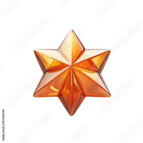 Stunning Amber Star-Shaped Perfume Bottle Design