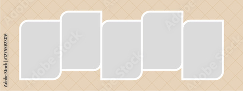 Photo collage strip effect mockup