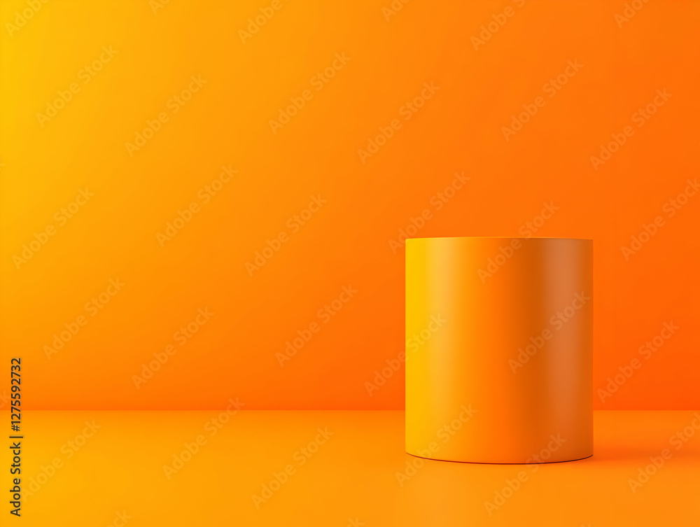 Orange 3D Cylinder Background