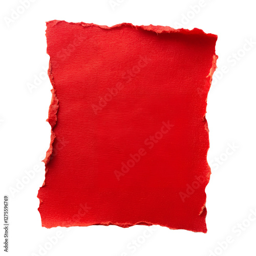Wallpaper Mural piece of red paper tear isolated on transparent background, png Torontodigital.ca