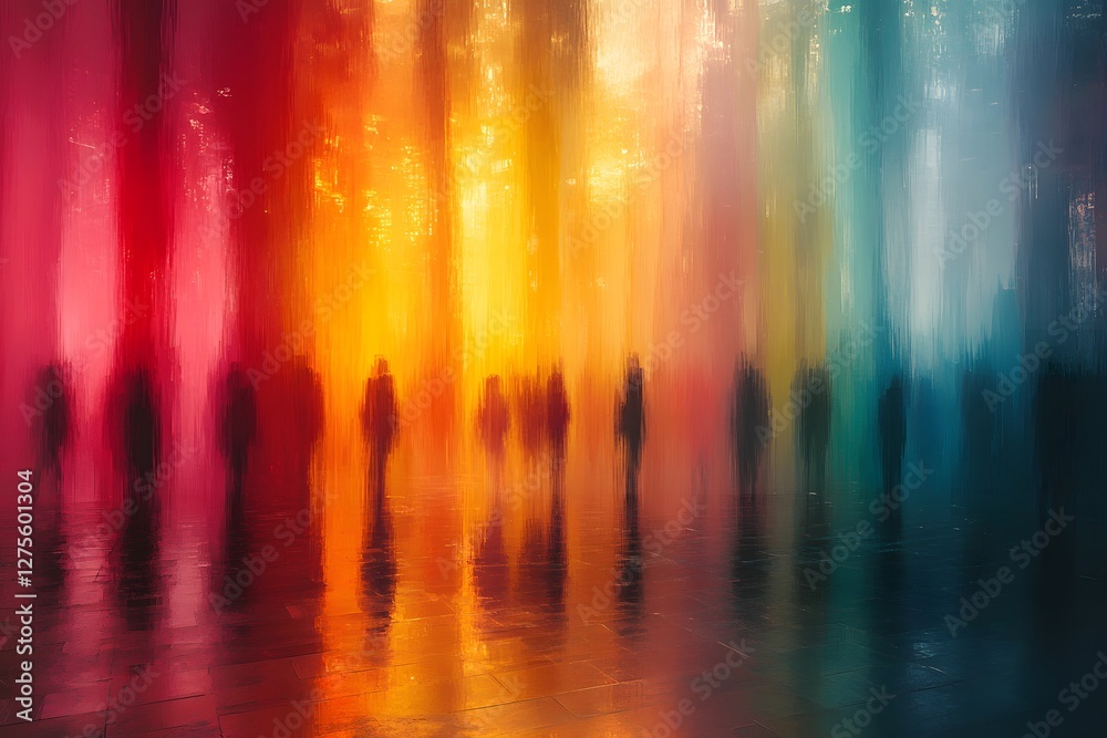 Fototapeta premium Abstract Motion Blurred Brush Strokes Painting