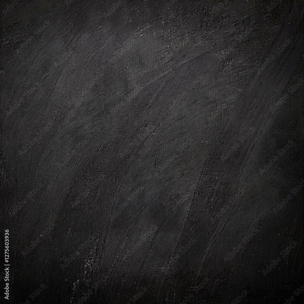 Fototapeta premium Blackboard or chalkboard wall texture background, an abstract black wall texture for a patterned background. Wide panoramic view of a black wall texture.
