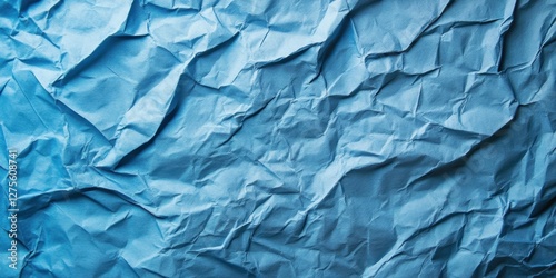 Wallpaper Mural Crumpled blue paper texture background with various shades of blue creating depth and ample copy space for design or text usage Torontodigital.ca