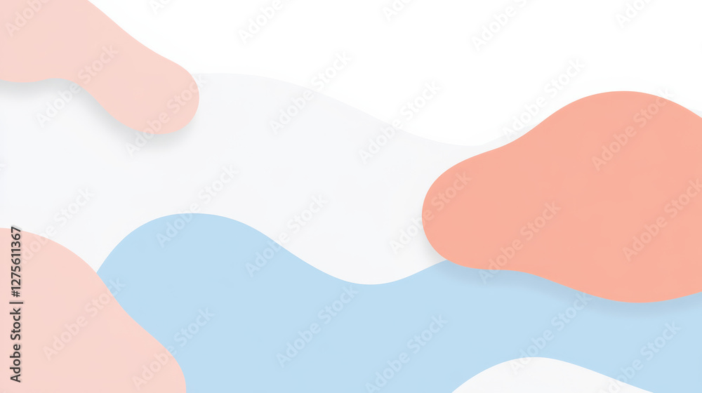 Soft abstract shapes in pastel colors create calming background Soft abstract shapes in pastel colors create calming background