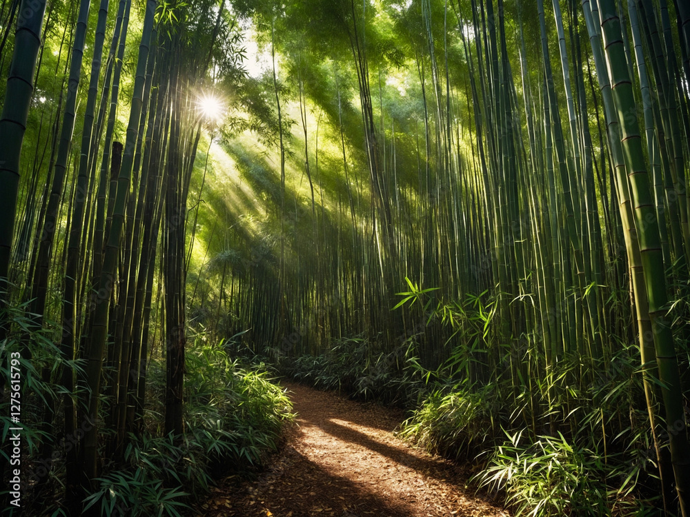 Fototapeta premium bamboo forest in the morning
