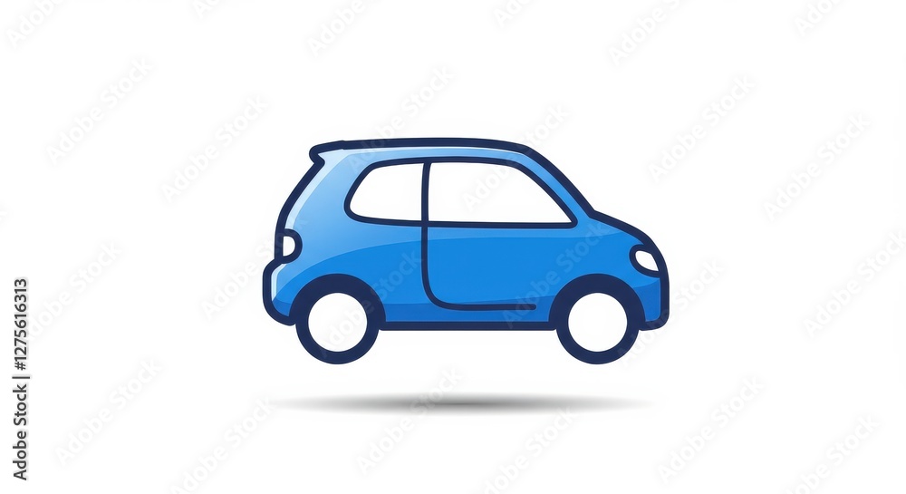 Compact Modern Hatchback Car Icon
