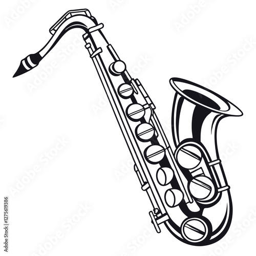 saxophone vector image