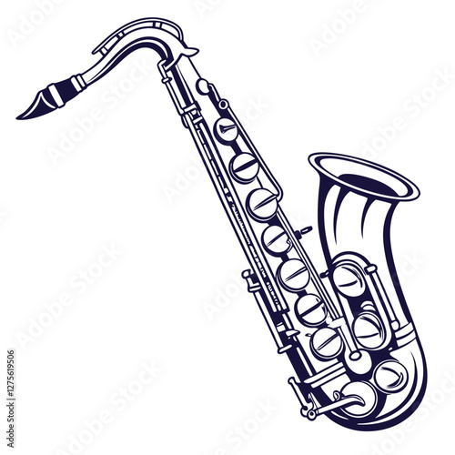 saxophone vector image